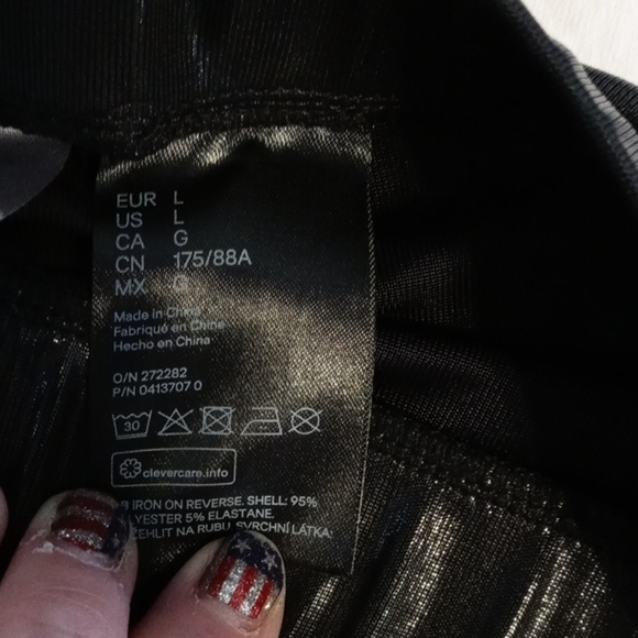 H&M Divided womens metallic black see thru pants - Picture 5 of 9